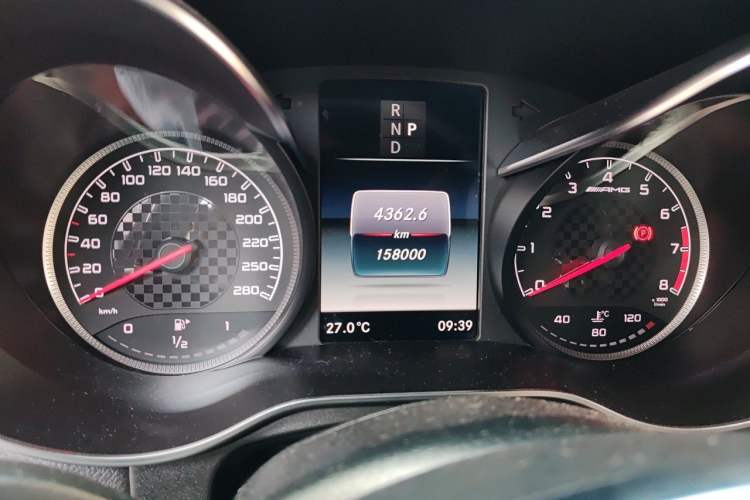 Used Mercedes-Benz GLC AMG 2017 AMG GLC 43 4MATIC Odometer Close Up