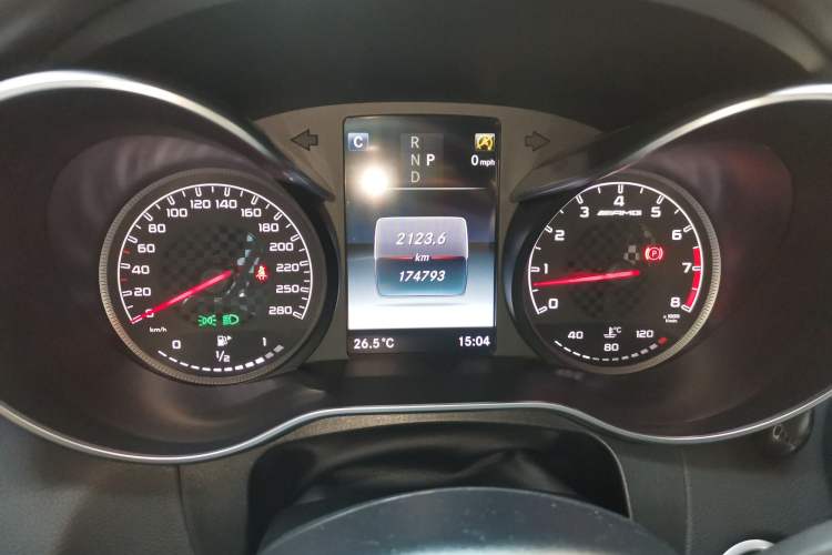 Used Mercedes-Benz GLC AMG 2017 AMG GLC 43 4MATIC Odometer Close Up