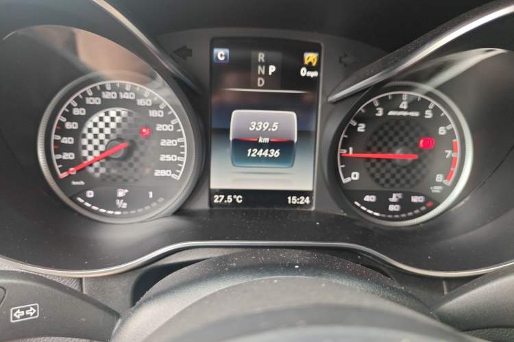 Used Mercedes-Benz GLC AMG 2017 AMG GLC 43 4MATIC Odometer Close Up