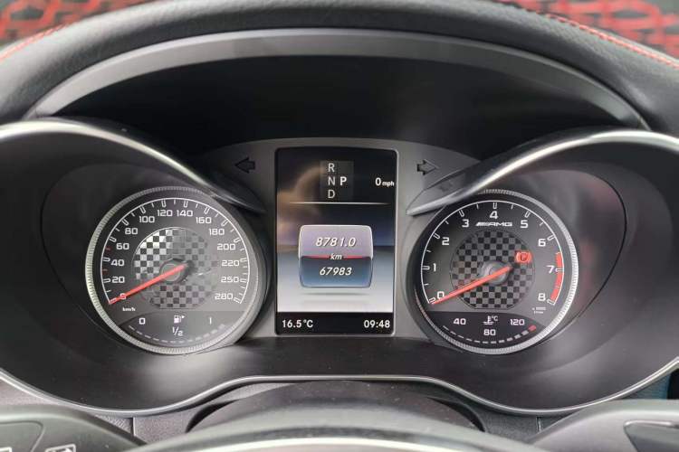 Used Mercedes-Benz GLC AMG 2017 AMG GLC 43 4MATIC Odometer Close Up