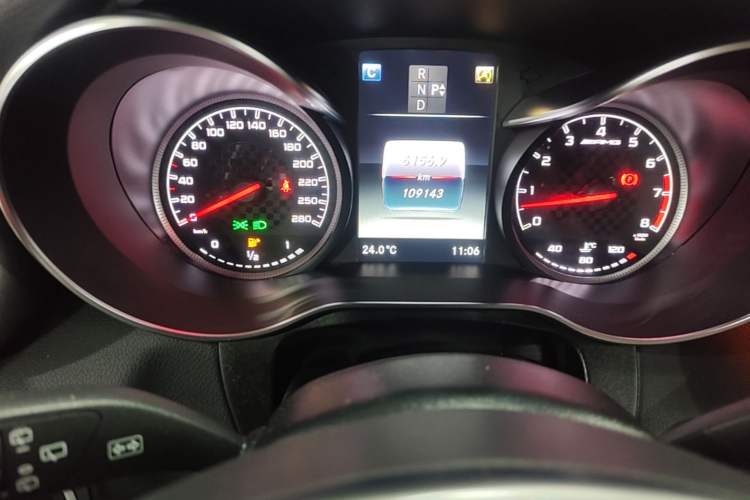 Used Mercedes-Benz GLC AMG 2017 AMG GLC 43 4MATIC Odometer Close Up