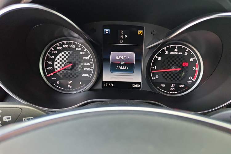 Used Mercedes-Benz GLC AMG 2017 AMG GLC 43 4MATIC Odometer Close Up