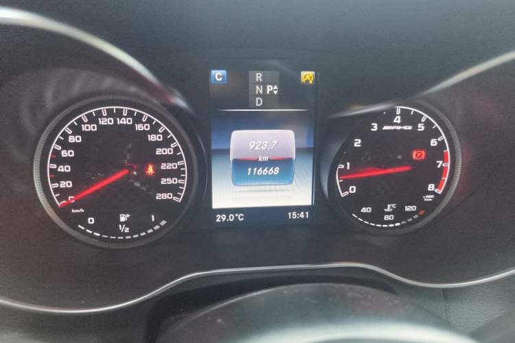 Used Mercedes-Benz GLC AMG 2017 AMG GLC 43 4MATIC Odometer Close Up