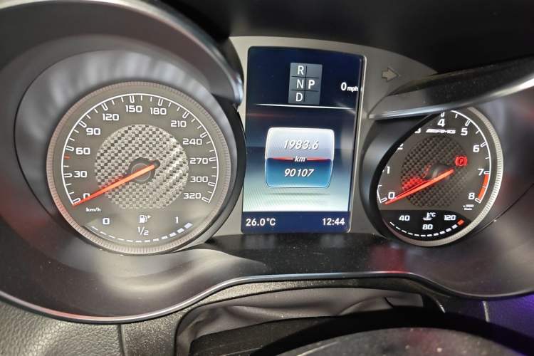 Used Mercedes-Benz GLC AMG  Odometer Close Up