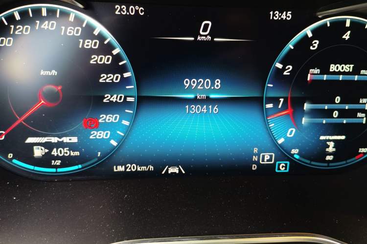 Used Mercedes-Benz GLC AMG 2020 AMG GLC 43 4MATIC Odometer Close Up