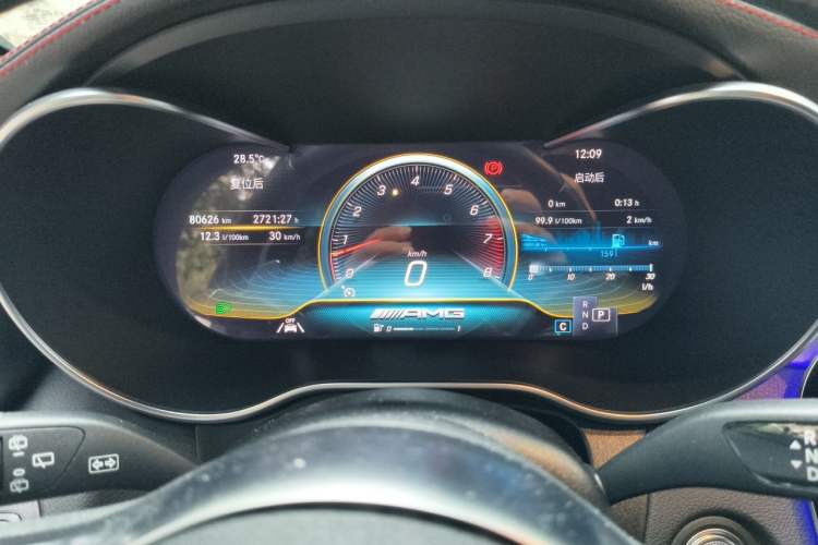 Used Mercedes-Benz GLC AMG 2020 AMG GLC 43 4MATIC Odometer Close Up