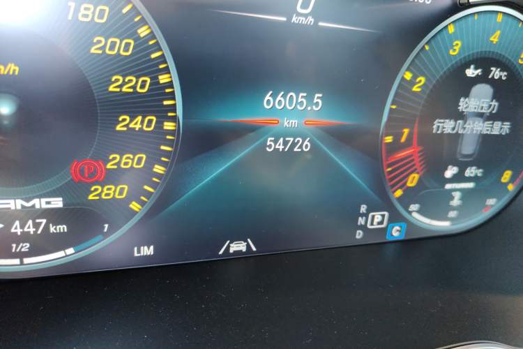 Used Mercedes-Benz GLC AMG 2020 AMG GLC 43 4MATIC Odometer Close Up