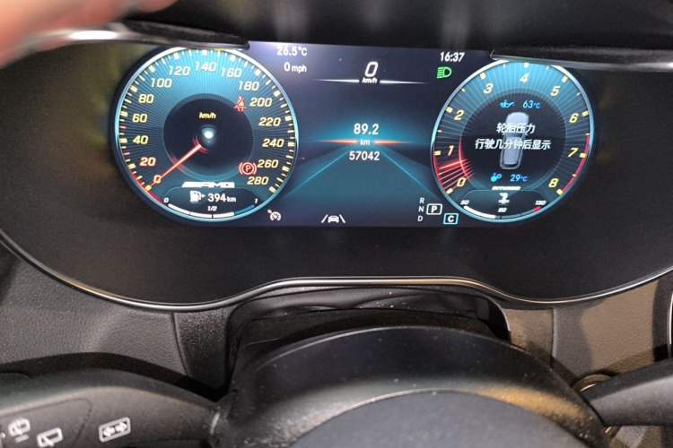 Used Mercedes-Benz GLC AMG 2020 AMG GLC 43 4MATIC Odometer Close Up