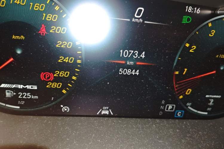 Used Mercedes-Benz GLC AMG 2020 AMG GLC 43 4MATIC Odometer Close Up