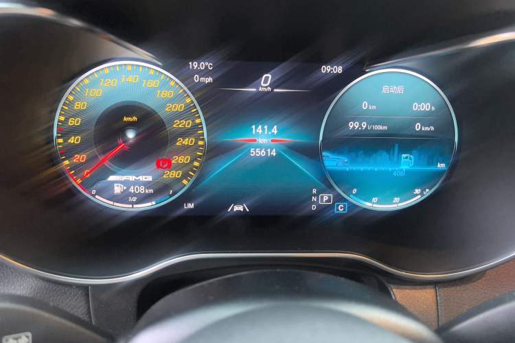 Used Mercedes-Benz GLC AMG 2020 AMG GLC 43 4MATIC Odometer Close Up