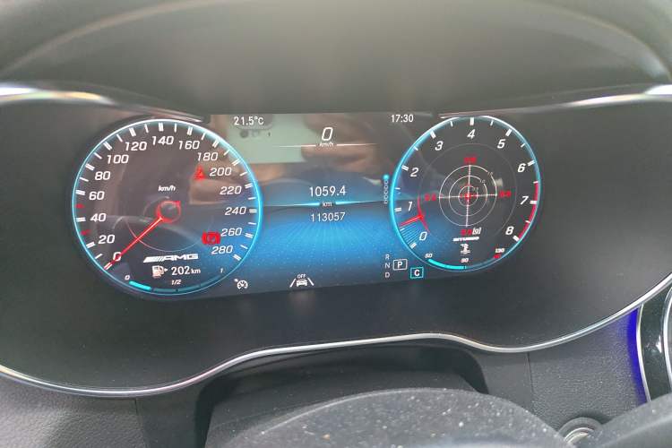 Used Mercedes-Benz GLC AMG 2020 AMG GLC 43 4MATIC Odometer Close Up