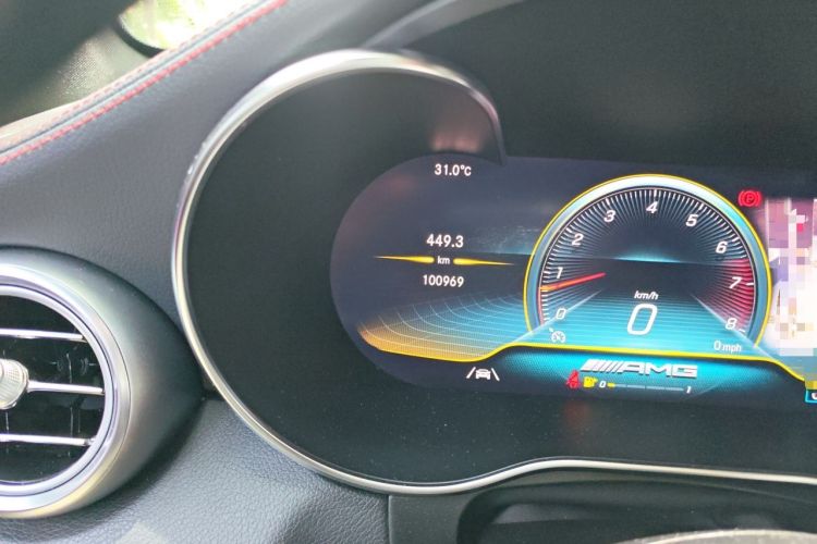Used Mercedes-Benz GLC AMG 2020 AMG GLC 43 4MATIC Odometer Close Up