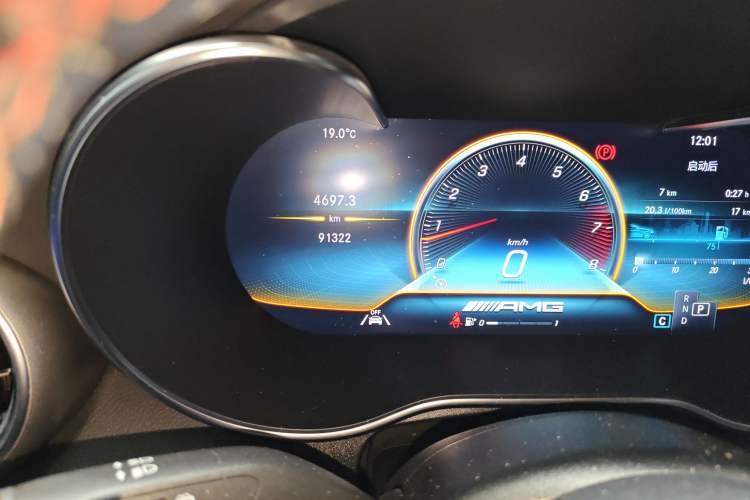 Used Mercedes-Benz GLC AMG 2020 AMG GLC 43 4MATIC Odometer Close Up