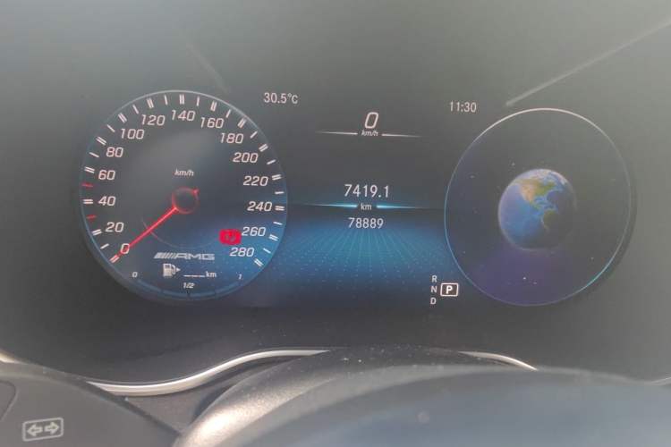 Used Mercedes-Benz GLC AMG 2022 AMG GLC 43 4MATIC Odometer Close Up