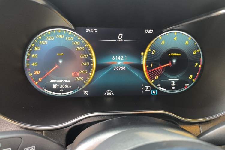 Used Mercedes-Benz GLC AMG 2022 AMG GLC 43 4MATIC Odometer Close Up