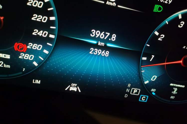 Used Mercedes-Benz GLC AMG 2022 AMG GLC 43 4MATIC Odometer Close Up