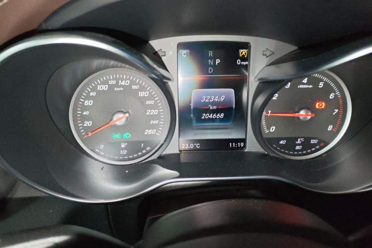 Used Mercedes-Benz GLC Coupe 2017 GLC 260 4MATIC Coupe SUV Odometer Close Up