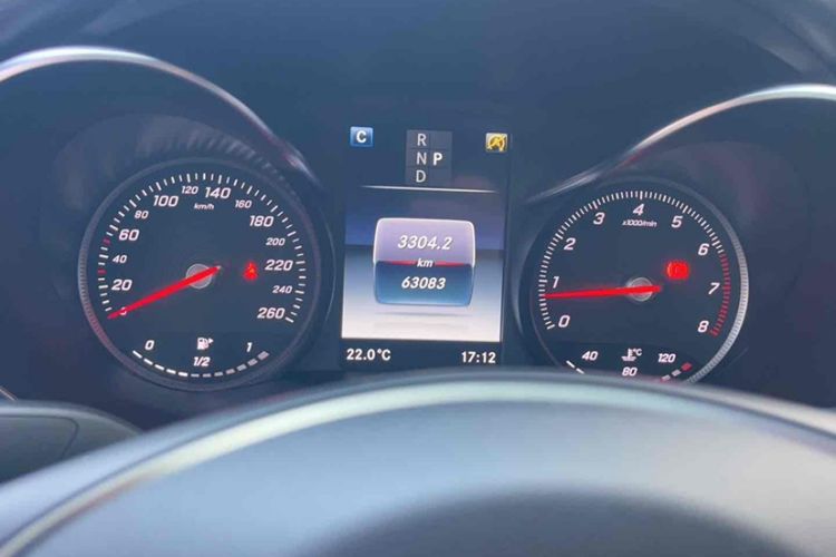 Used Mercedes-Benz GLC Coupe 2017 GLC 200 4MATIC Coupe SUV Odometer Close Up