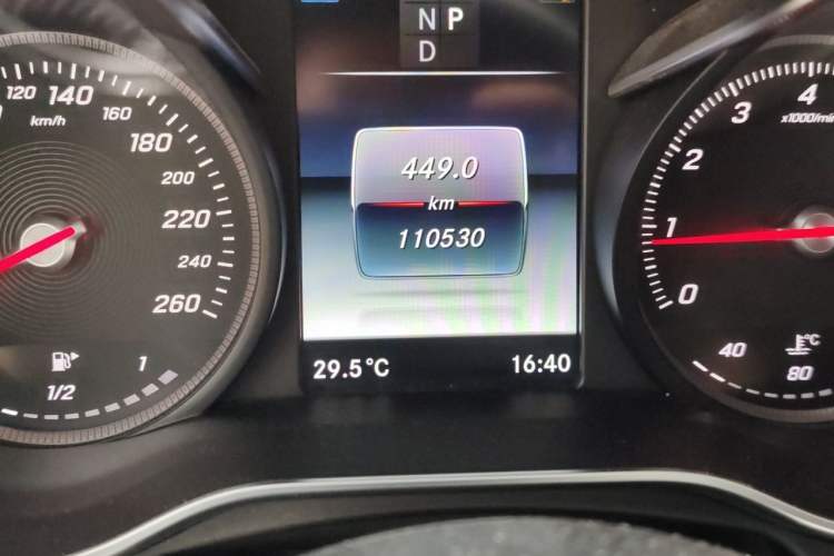 Used Mercedes-Benz GLC Coupe 2017 GLC 200 4MATIC Coupe SUV Odometer Close Up