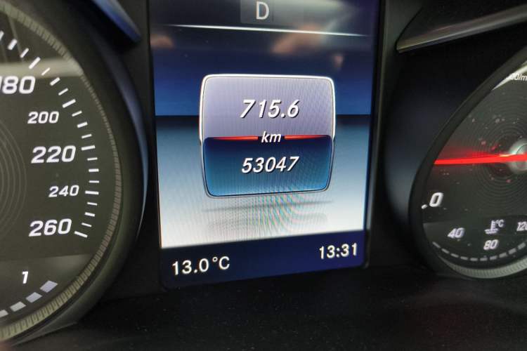 Used Mercedes-Benz GLC Coupe 2017 GLC 260 4MATIC Coupe SUV Odometer Close Up