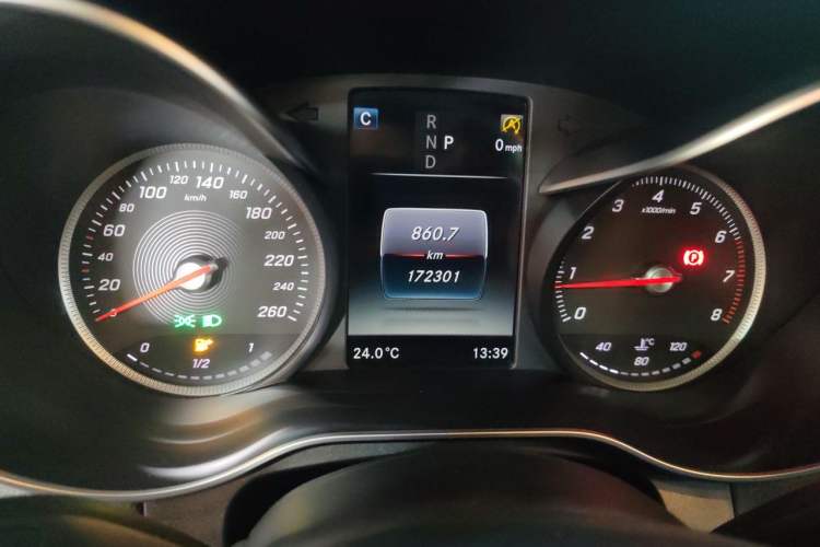 Used Mercedes-Benz GLC Coupe 2017 GLC 200 4MATIC Coupe SUV Odometer Close Up