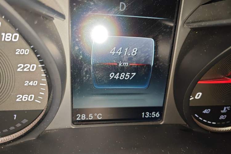 Used Mercedes-Benz GLC Coupe 2017 GLC 200 4MATIC Coupe SUV Odometer Close Up
