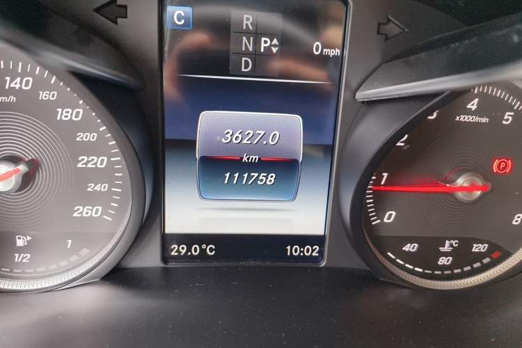 Used Mercedes-Benz GLC Coupe 2017 GLC 200 4MATIC Coupe SUV Odometer Close Up