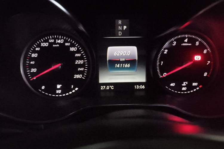 Used Mercedes-Benz GLC Coupe 2017 GLC 200 4MATIC Coupe SUV Odometer Close Up
