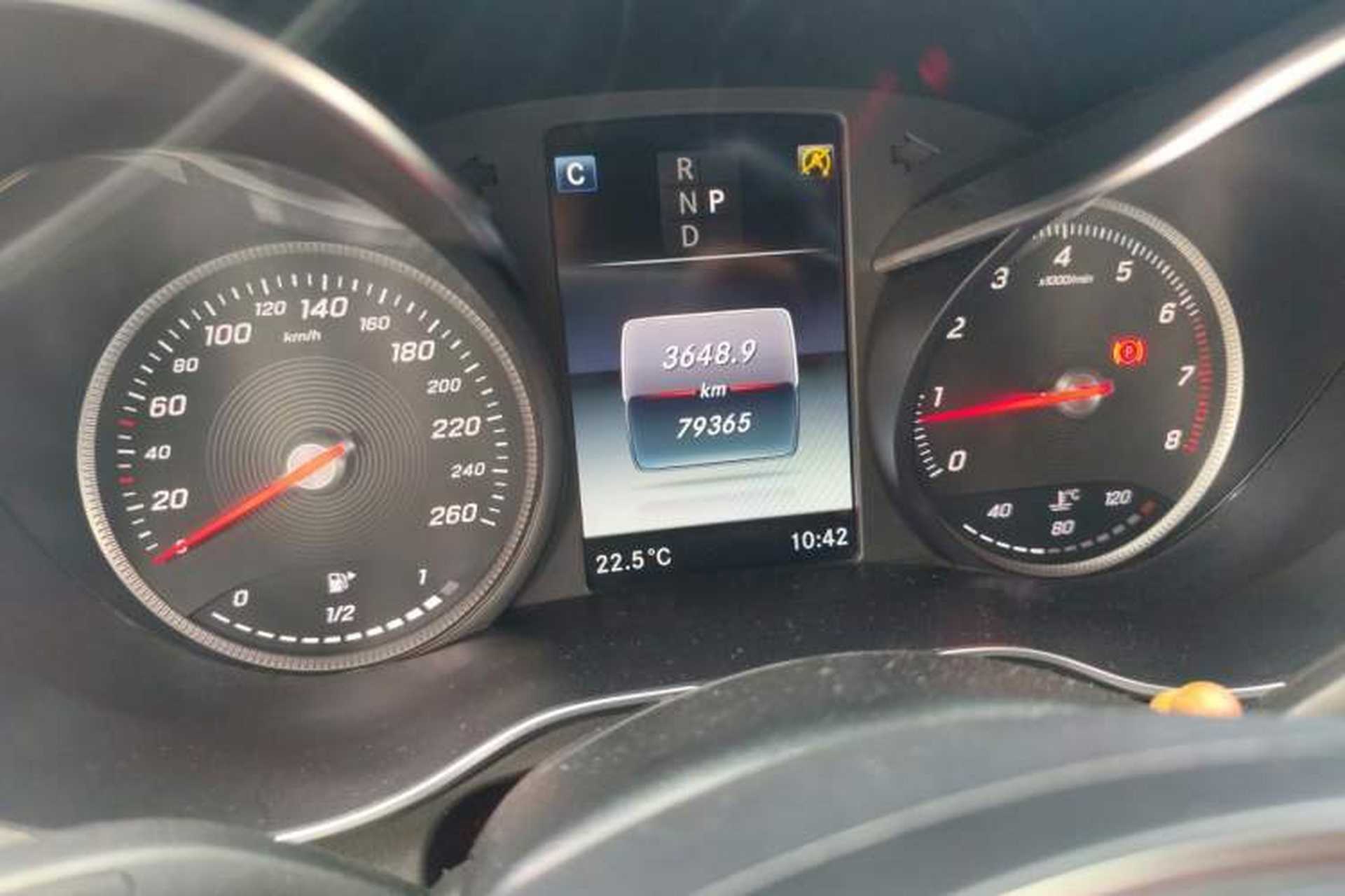 Used Mercedes-Benz GLC Coupe 2017 GLC 200 4MATIC Coupe SUV Odometer Close Up