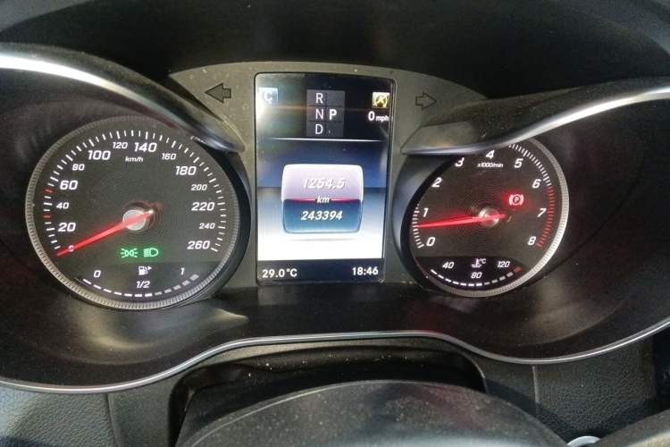 Used Mercedes-Benz GLC Coupe 2017 GLC 200 4MATIC Coupe SUV Odometer Close Up