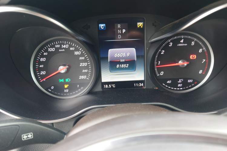 Used Mercedes-Benz GLC Coupe 2017 GLC 200 4MATIC Coupe SUV Odometer Close Up