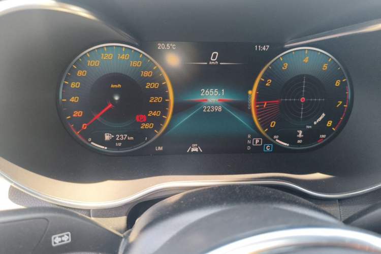 Used Mercedes-Benz GLC Coupe 2020 GLC 300 4MATIC Coupe SUV Odometer Close Up