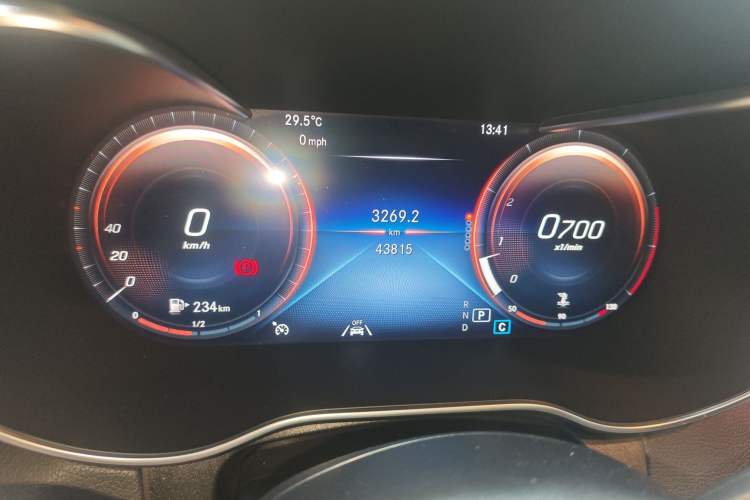 Used Mercedes-Benz GLC Coupe 2020 GLC 300 4MATIC Coupe SUV Odometer Close Up
