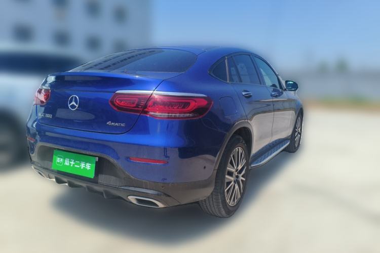 Used Mercedes-Benz GLC Coupe 2020 GLC 300 4MATIC Coupe SUV Rear Right 45 Deg