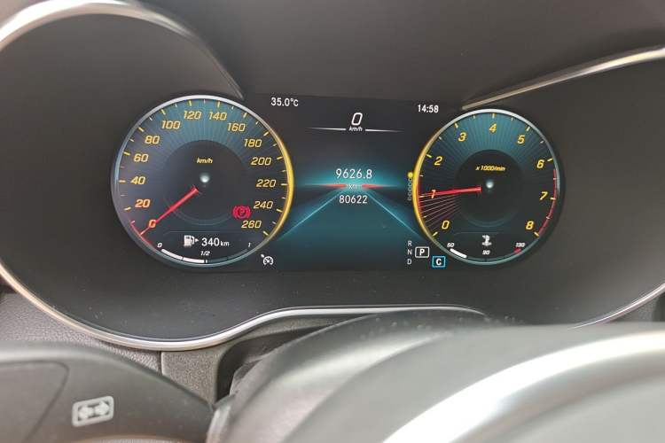 Used Mercedes-Benz GLC Coupe 2020 GLC 260 4MATIC Coupe SUV Odometer Close Up