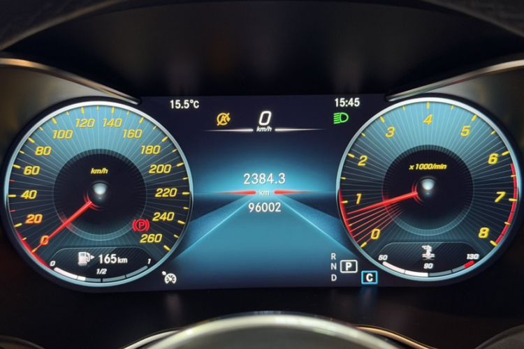 Used Mercedes-Benz GLC Coupe 2020 GLC 260 4MATIC Coupe SUV Odometer Close Up