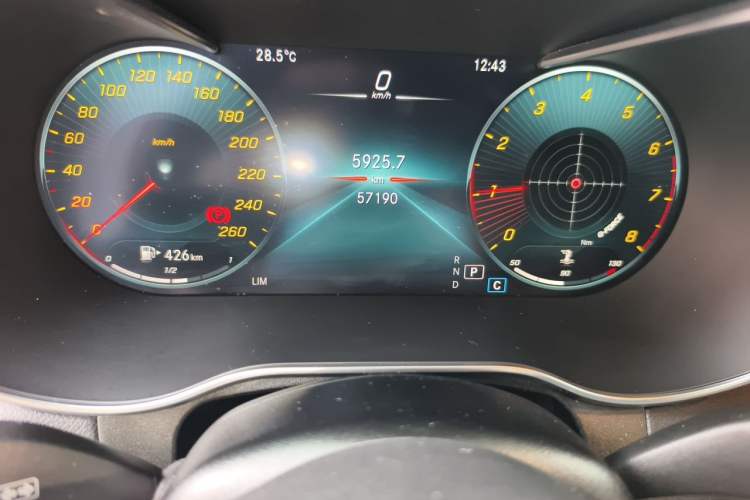 Used Mercedes-Benz GLC Coupe 2020 GLC 260 4MATIC Coupe SUV Odometer Close Up