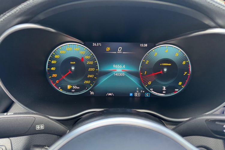 Used Mercedes-Benz GLC Coupe 2020 GLC 300 4MATIC Coupe SUV Odometer Close Up