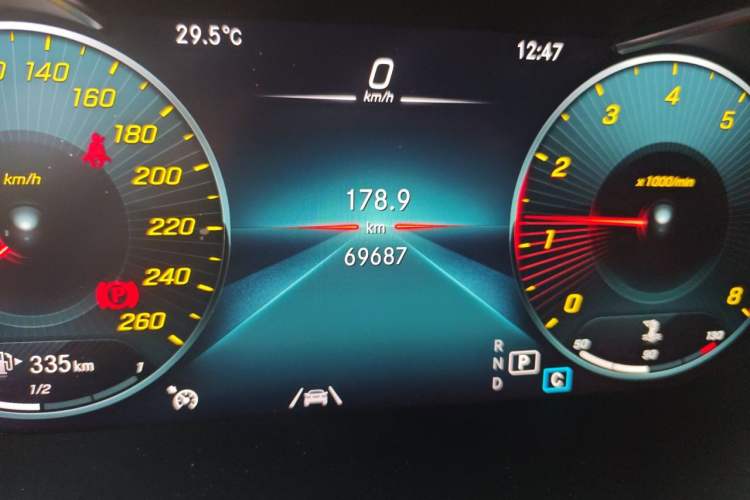 Used Mercedes-Benz GLC Coupe 2020 GLC 300 4MATIC Coupe SUV Odometer Close Up