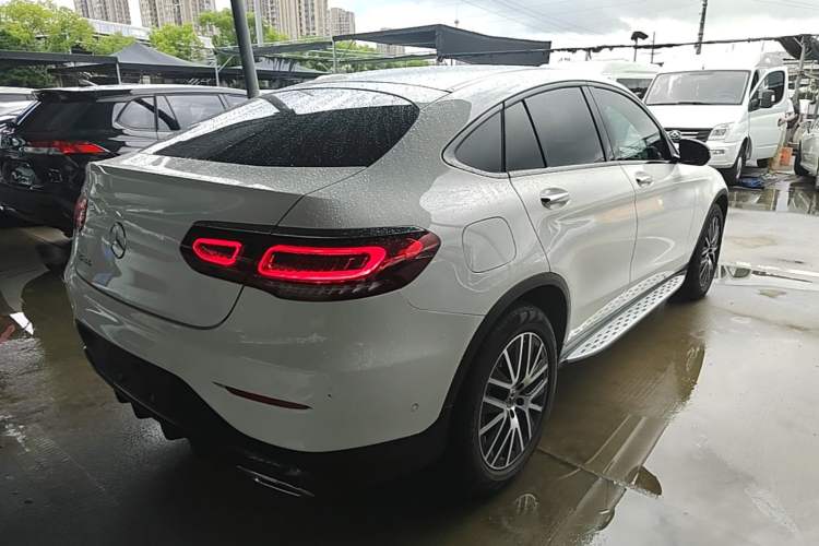 Used Mercedes-Benz GLC Coupe 2020 GLC 300 4MATIC Coupe SUV Rear Right 45 Deg