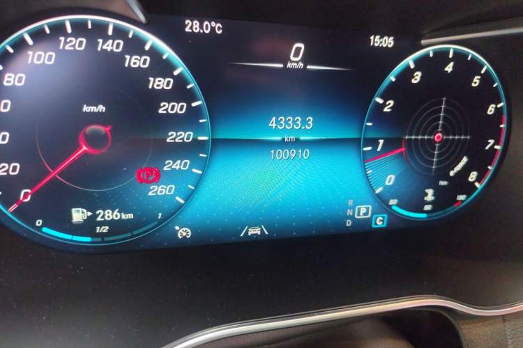 Used Mercedes-Benz GLC Coupe 2021 GLC 300 4MATIC Coupe SUV Odometer Close Up