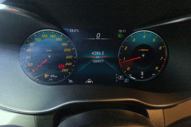 Used Mercedes-Benz GLC Coupe 2021 GLC 300 4MATIC Coupe SUV Odometer Close Up