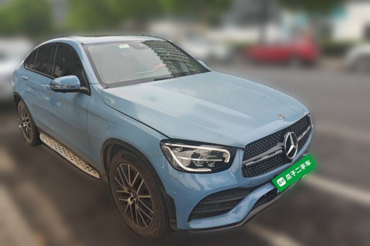 Used Mercedes-Benz GLC Coupe 2021 GLC 300 4MATIC Coupe SUV Front Right 45 Deg