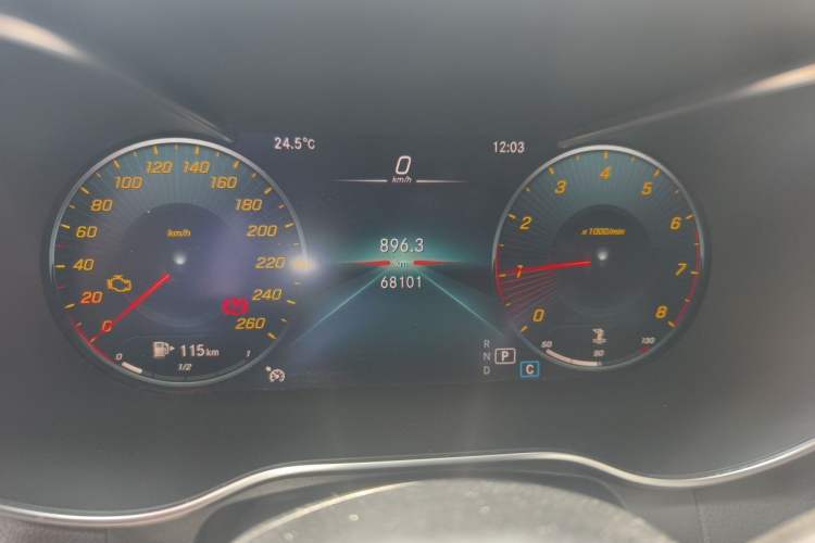 Used Mercedes-Benz GLC Coupe 2021 GLC 260 4MATIC Coupe SUV Odometer Close Up
