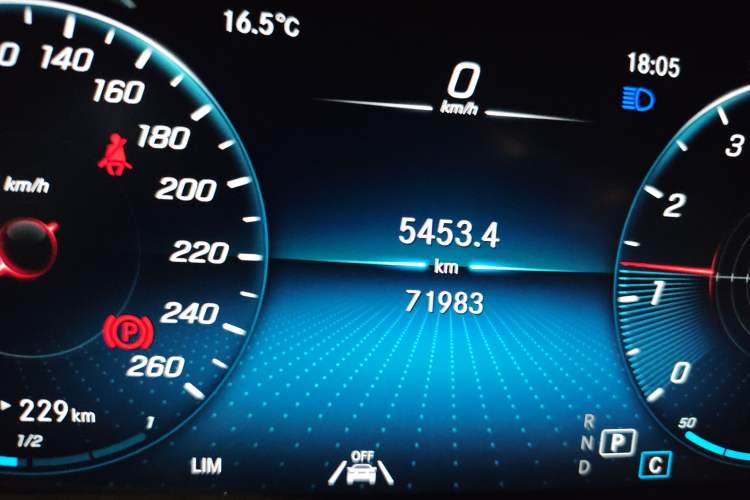 Used Mercedes-Benz GLC Coupe 2021 GLC 300 4MATIC Coupe SUV Odometer Close Up