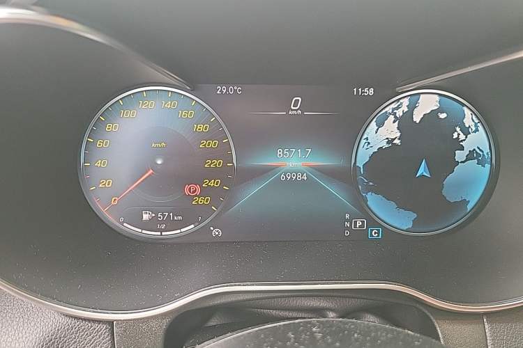 Used Mercedes-Benz GLC Coupe 2021 GLC 260 4MATIC Coupe SUV Odometer Close Up