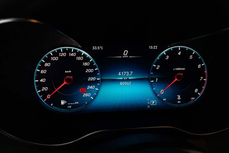 Used Mercedes-Benz GLC Coupe 2021 GLC 260 4MATIC Coupe SUV Odometer Close Up