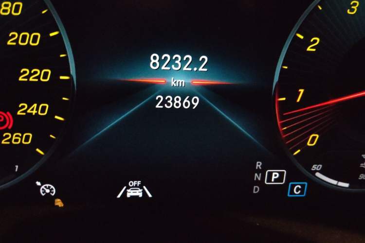 Used Mercedes-Benz GLC Coupe 2021 GLC 300 4MATIC Coupe SUV Odometer Close Up
