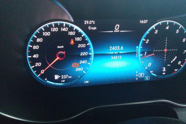 Used Mercedes-Benz GLC Coupe 2021 GLC 260 4MATIC Coupe SUV Odometer Close Up