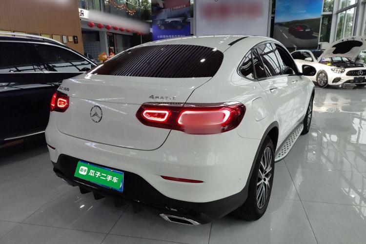 Used Mercedes-Benz GLC Coupe 2021 GLC 300 4MATIC Coupe SUV Rear Right 45 Deg